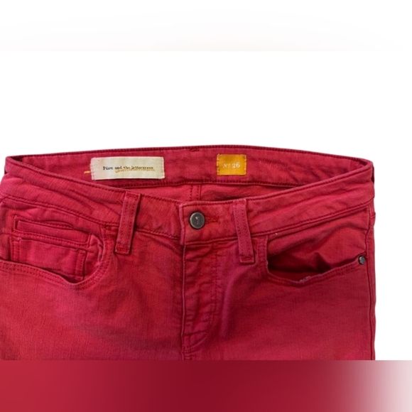 Pilcro and the letterpress Anthropologie Coral Skinny Jean Size 26 EUC - Picture 9 of 11